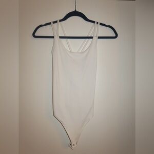 Abercrombie & Fitch Cream Double-Strap Bodysuit